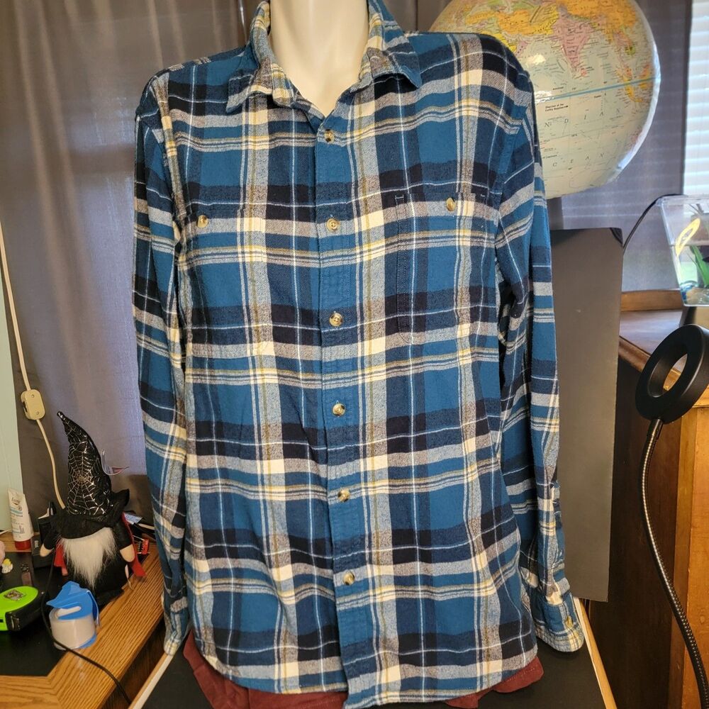 Sonoma Flannel Beautiful Blue Size Large